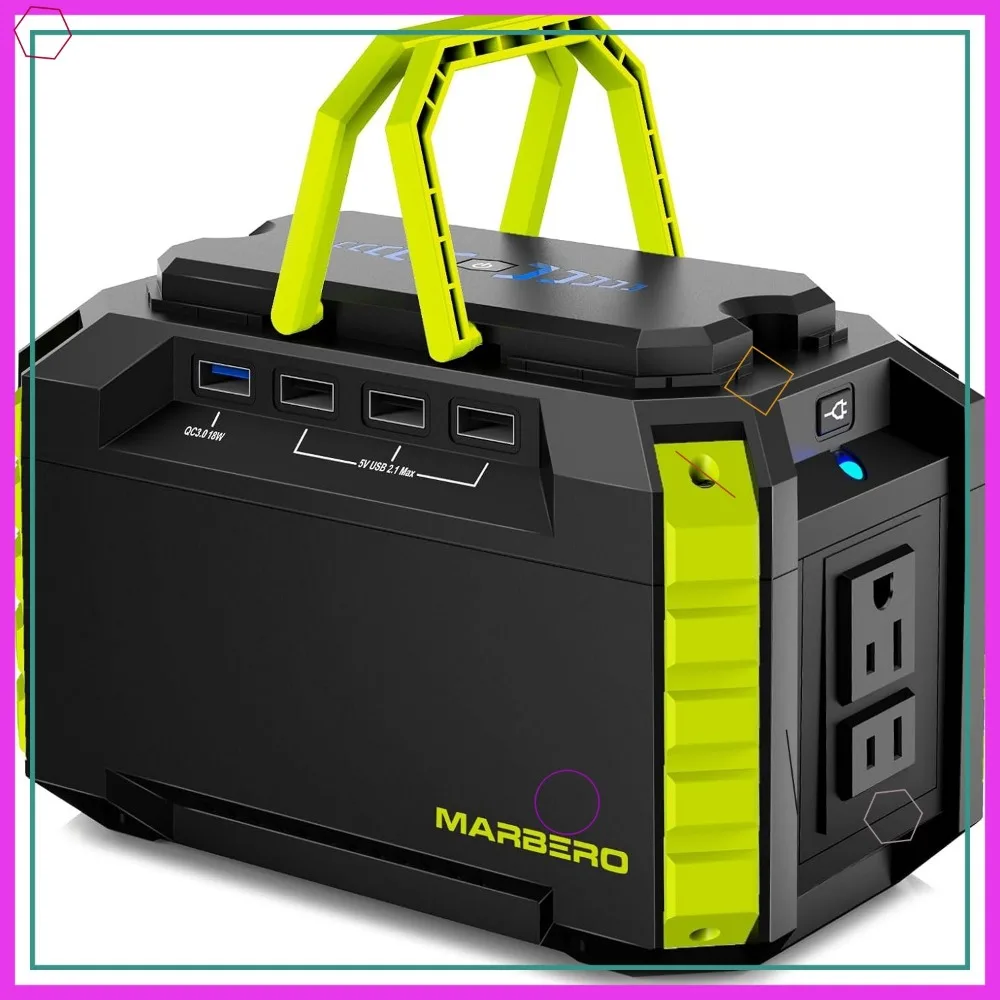 

Portable Power Station 150Wh Solar Generator with AC Outlet, USB Ports for Camping Emergency
