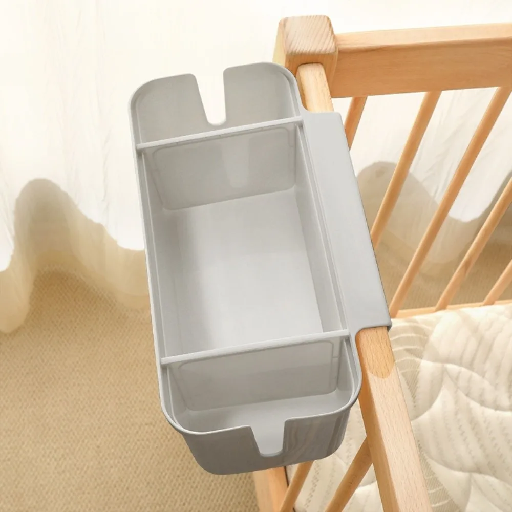 

Large Capacity Bedside Storage Rack Adjustable Partition Bedside Hanging Basket Plastic Night Stand Shelves Bedroom
