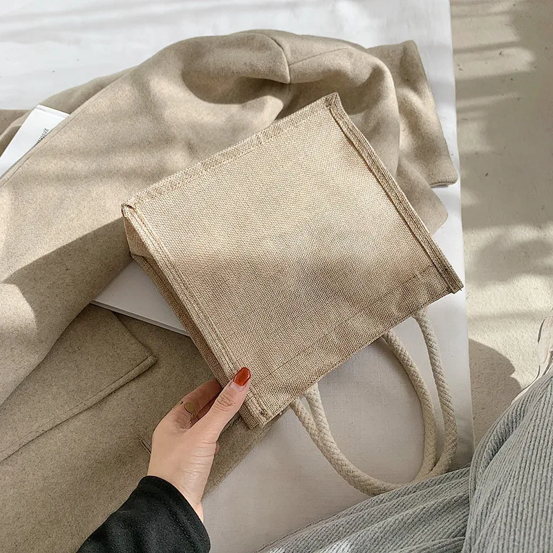 Women's Bag, Hand Bags Shoulder Bag Canvas Wallet Portable Tote Handbags Fashion Retro Linen Bag