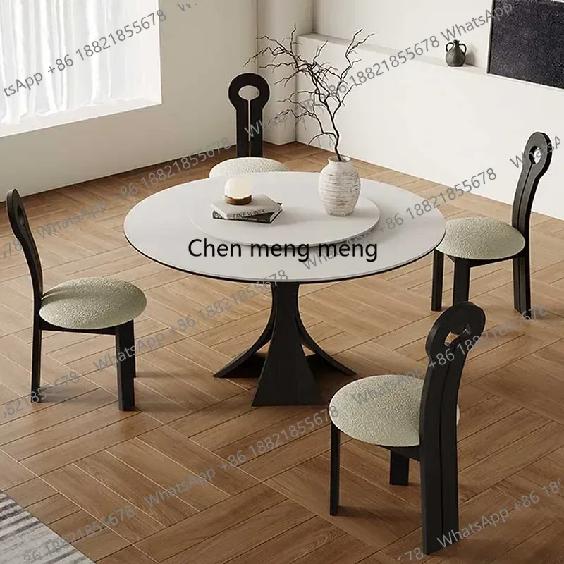 Nova Chegada: Mesa de Jantar Redonda Nórdica para Cozinha, Festas, Sala de Estar Luxuosa, Restaurante e Casa - Mesas de Jantar