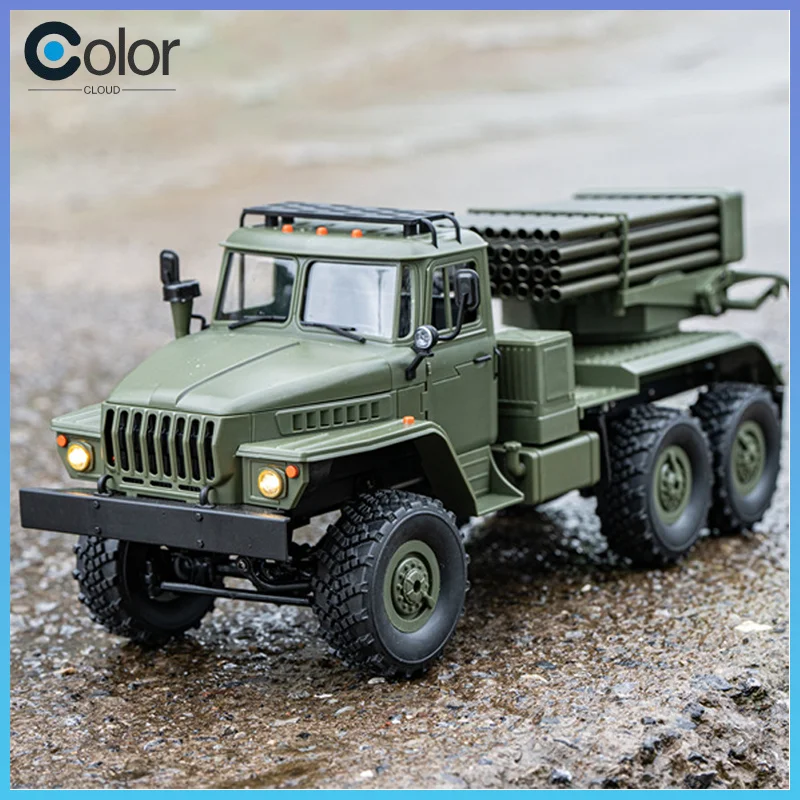 

Wpl B36-2 Радиоуправляемая машина Rc Военная модель грузовика 6x6 Bm-21 Модель ракетной установки Модель теплых тональных фар для военных энтузиастов