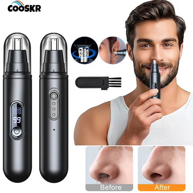 Compact Nose Hair Trimmer for Travel Convenience
