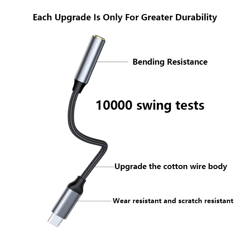 USB C To 3.5mm Jack Adapter High Quality Earphone Converter For Huawei Samsung Xiaomi Mobile Phone Adapters