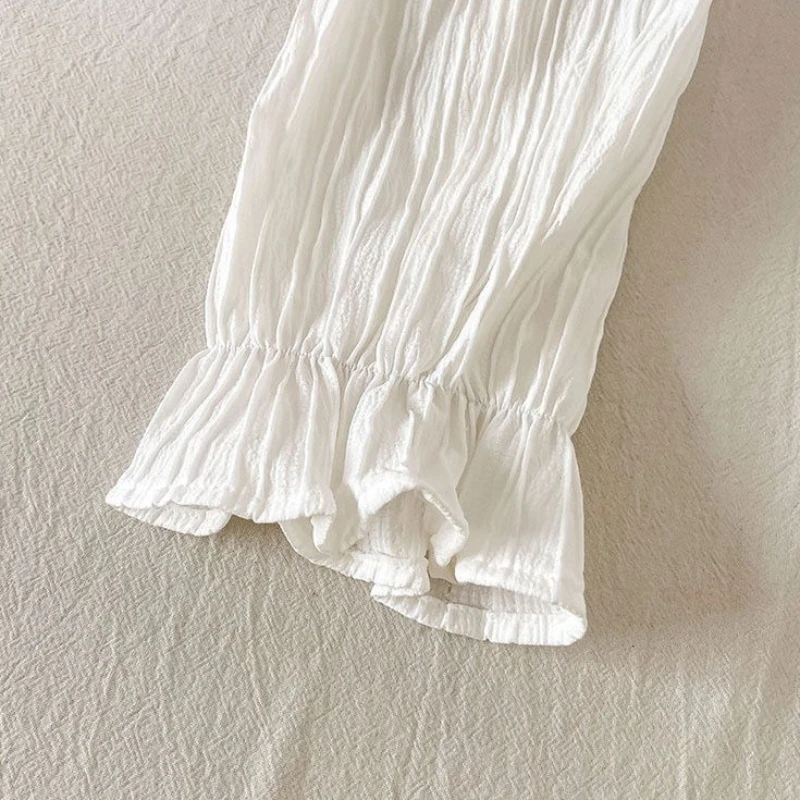 قمصان الجرونج النسائية الصيفية Y2k لعام 2025 ، بلوزات هاراجوكو الصلبة العتيقة ، بلوزات قصيرة مثيرة بأكمام واسعة