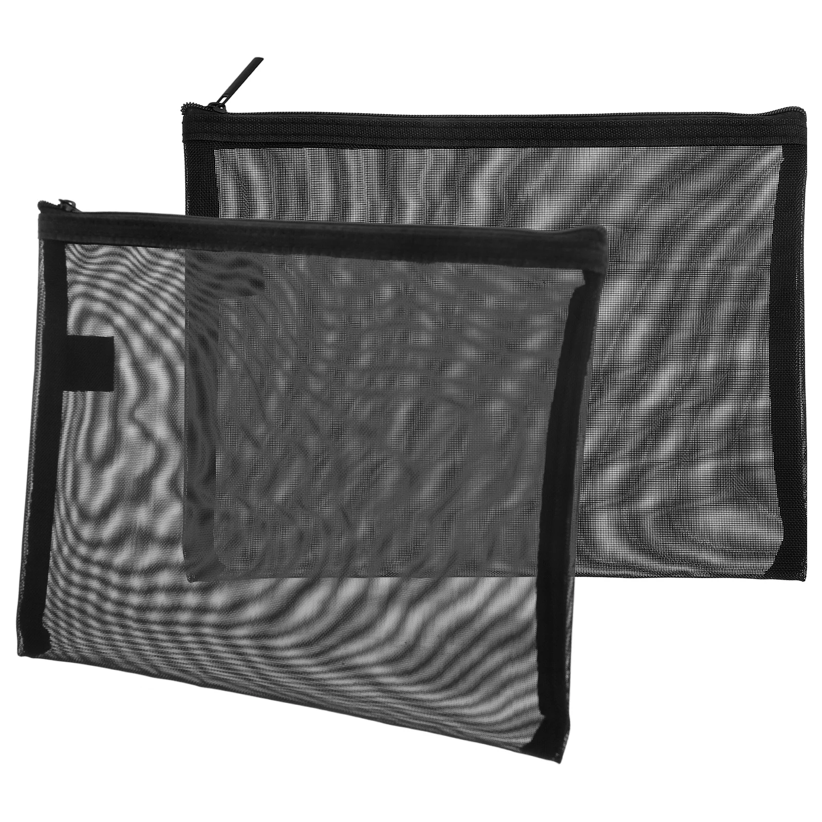 2pcs Makeup Organizer Bag Portable Bags for Women Lipstick Nylon Pouch Mesh Zipper Travel Toiletry Storage
