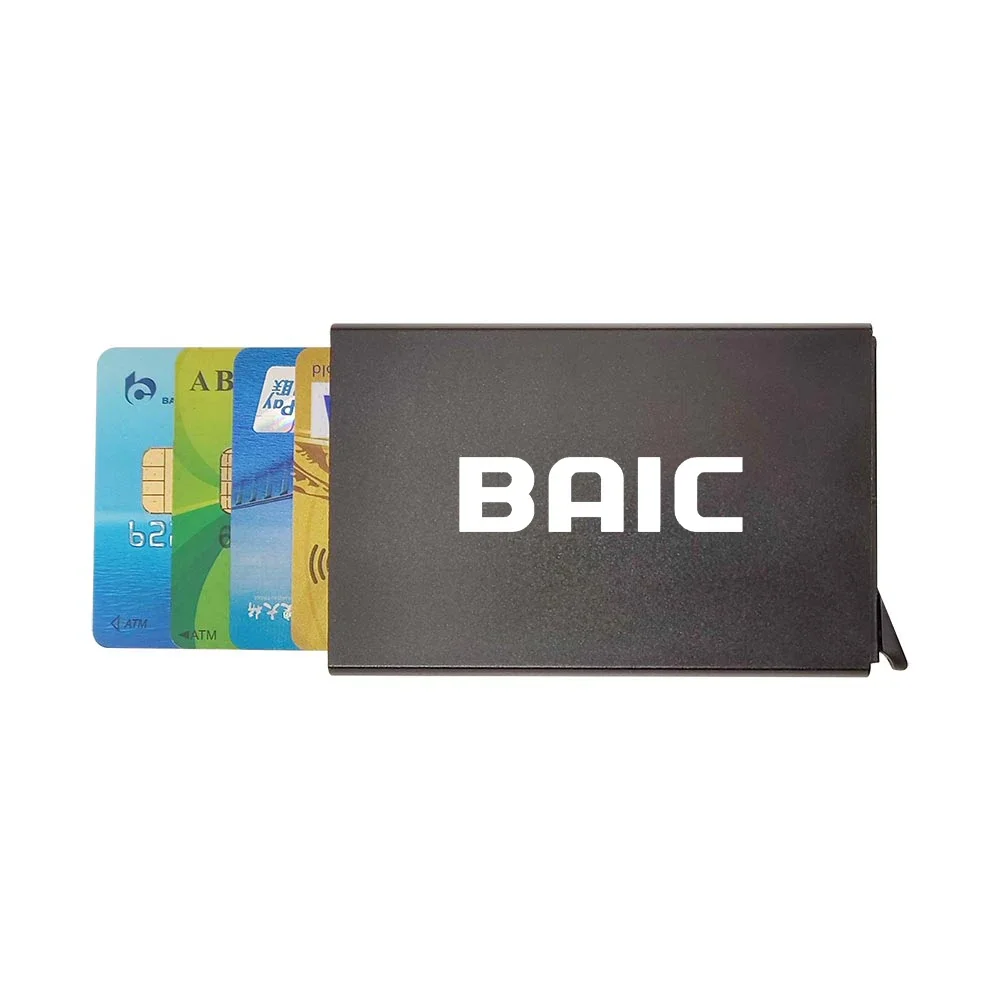 For BAIC Senova D20 X25 X35 X55 Changhe Huansu Beijing BAW Anti-theft Smart Thin ID Card Holder Metal Bank Credit Card Holder