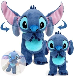 33cm Lilo & Stitch peluche bambola premendo scuotere le orecchie seduto Stitch angelo farcito morbido sonno Plushie cuscino per auto giocattolo per bambini regali per feste