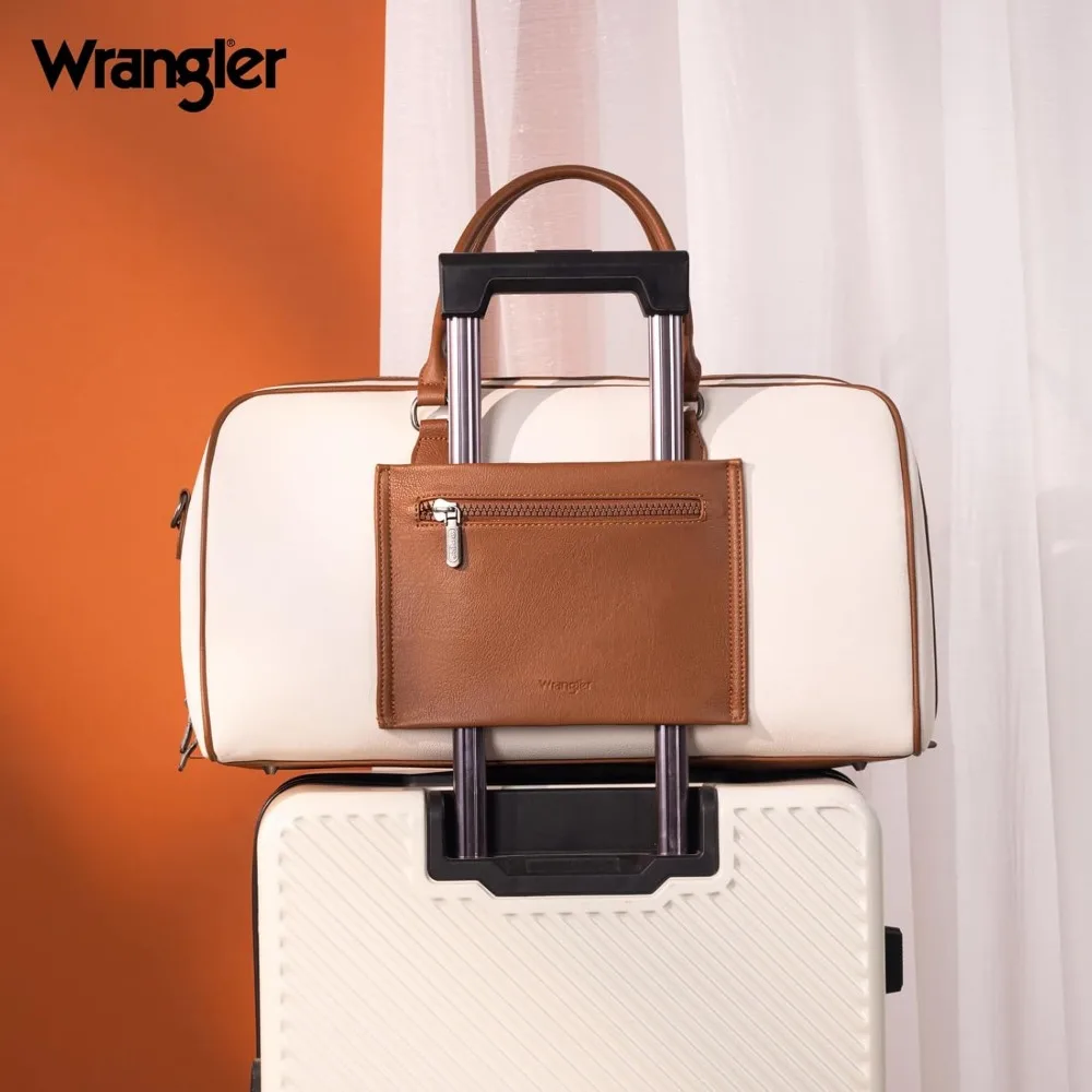 حقيبة كبيرة من القماش الخشن لعطلة نهاية الأسبوع للنساء - حقيبة حمل مصممة بين عشية وضحاها، حقيبة جلدية للرحلات، بيج #5