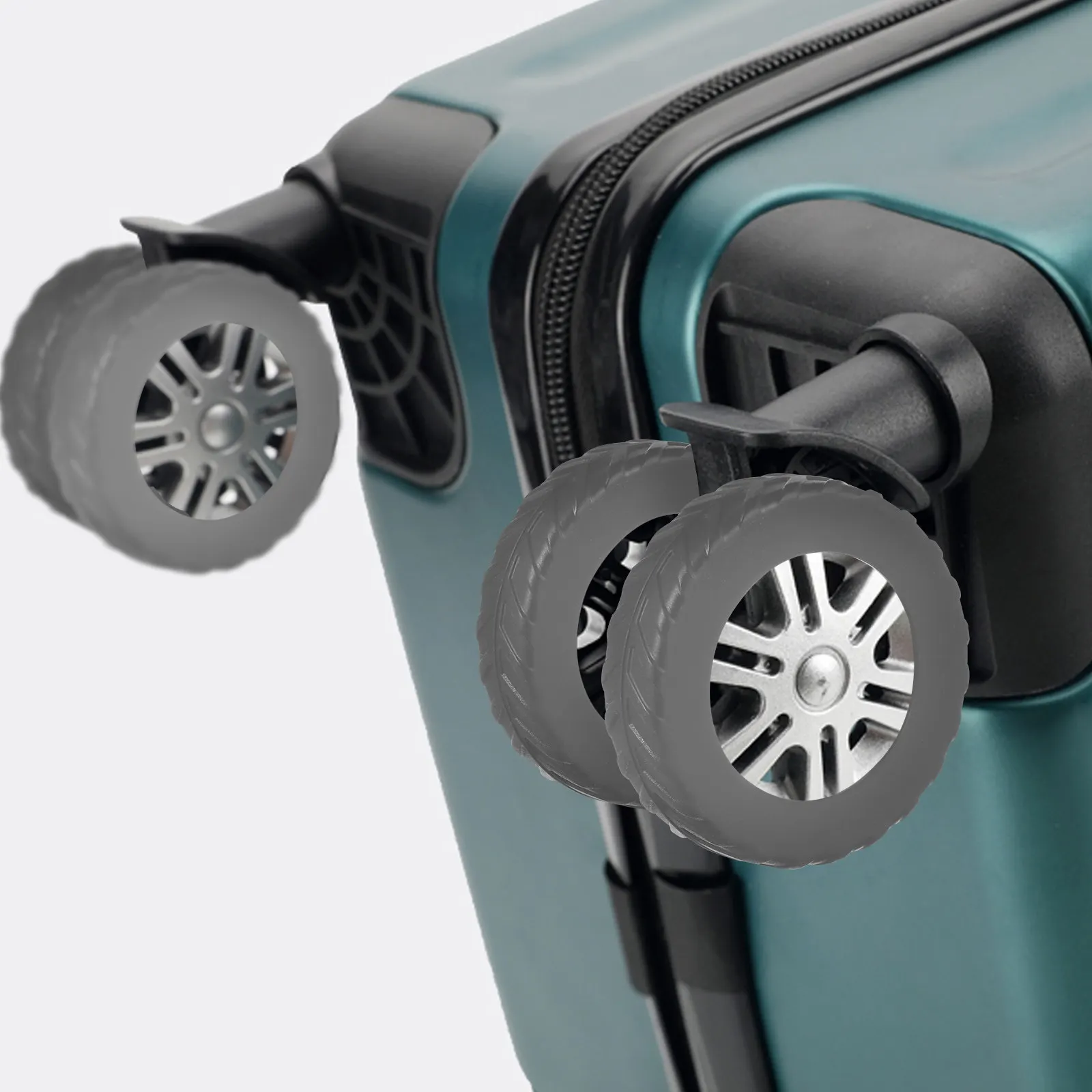 

Silicone Luggage Wheel Protectors Thickened Caster Cover Travel Suitcase Shock Absorber Universal Mute Trolley Foot Protection
