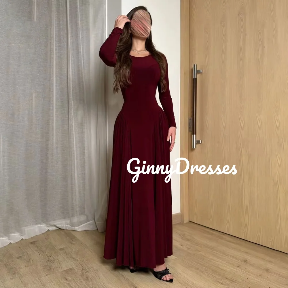 Robe de soirée de mariage personnalisée bordeaux, ligne a, encolure dégagée, longueur au sol, robes de soirée élégantes pour femmes, fermeture éclair, robe formelle