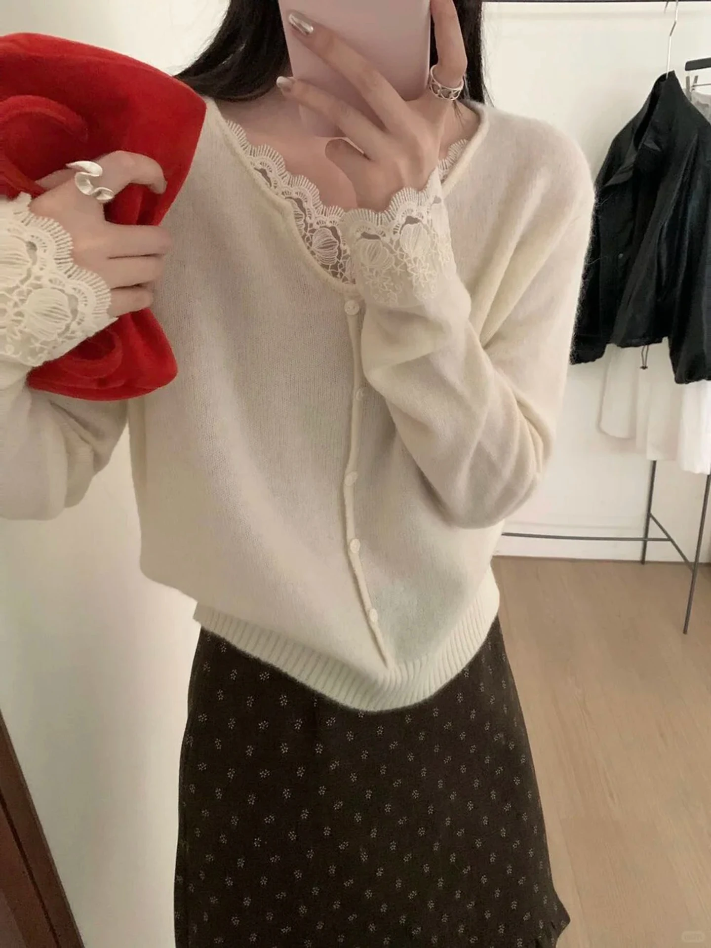 

Женский модный кружевной пуловер из 100% мериносовой шерсти с v-образным вырезом, однотонный трикотаж, толстый топ, осенне-зимняя кашемировая повседневная одежда