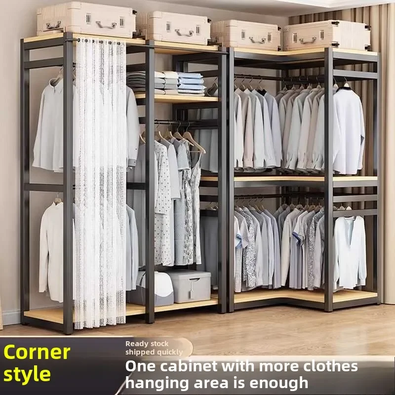 

Household Simple Household bedroom Cloth wardrobe Thick steel frame structure Storage