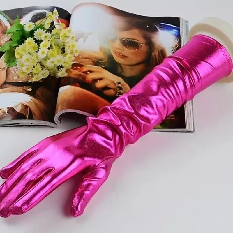 

Etiquette Gloves For Women Girls Halloween Christmas Evening Party Bright Gloves Cosplay Makeup Performance Long Gloves