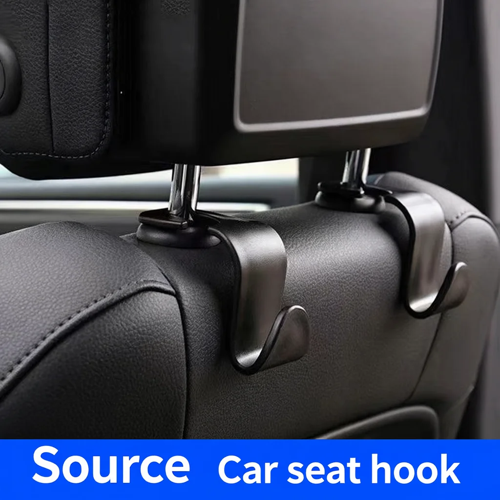 Car Seat Back Hook Hidden Type Rear Seat Row Hanging Hook Multi-Function Storage Organizer Bag Holder Car Accessory Decoration