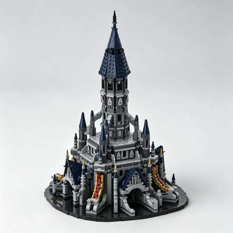2447PCS Fantasy Kingdom Royal Castle Spire Tower Building Blocks Creative Model DIY Assembly Kit Educational Gift Creative