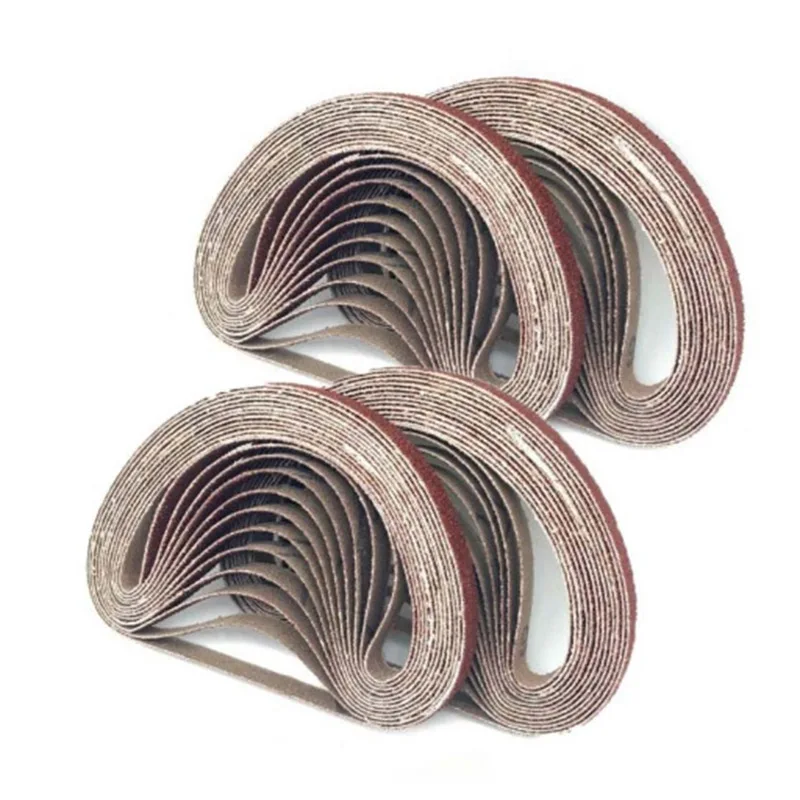10pcs muslimate Belts abrasivo per la molatura della lama per la lavorazione del legno in metallo adatto per la macchina pneumatica per nastri di sabbia