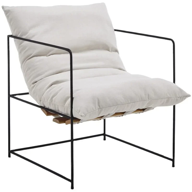 Nordic Single Sofa Stoel Luie Luxe Ijzeren Eetkamerstoel Moderne Woonkamer Designer Meubels Onderhandeling Bibliotheek Meubilair