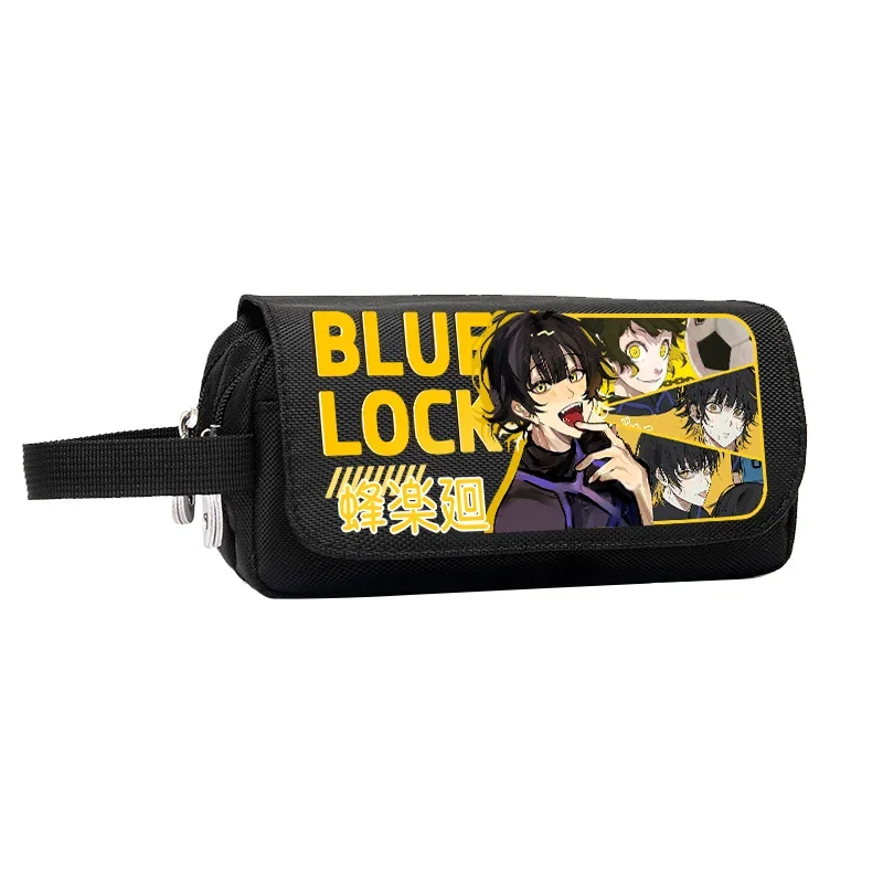 Anime blue lock cosplay bachira Meguru Seishiro Nagi cartoon Oxford cloth estudiante PU leather flip pen bag pencil case stationery