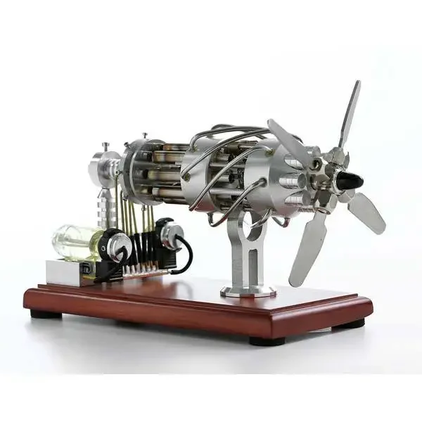 16 Cylinder Double Tank Gas Powered Motor Stirling Engine Model