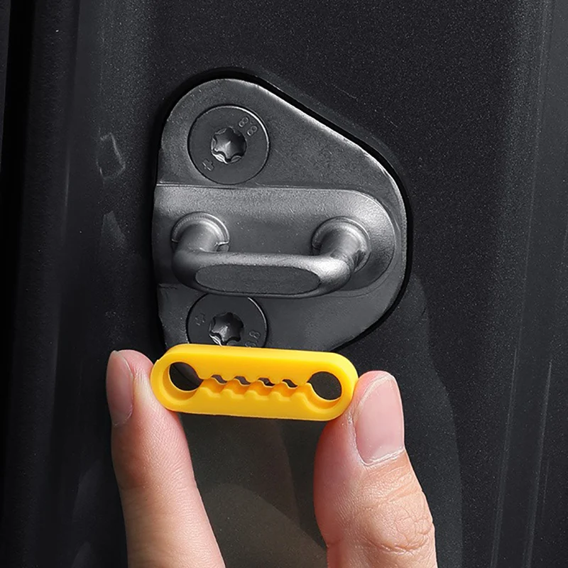 Universal Car Door Lock Damper Buffer for Toyota Nissan VW Hyundai KIA Peugeot Tesla Deadener Seal Shock-Absorbing Noise Reducer