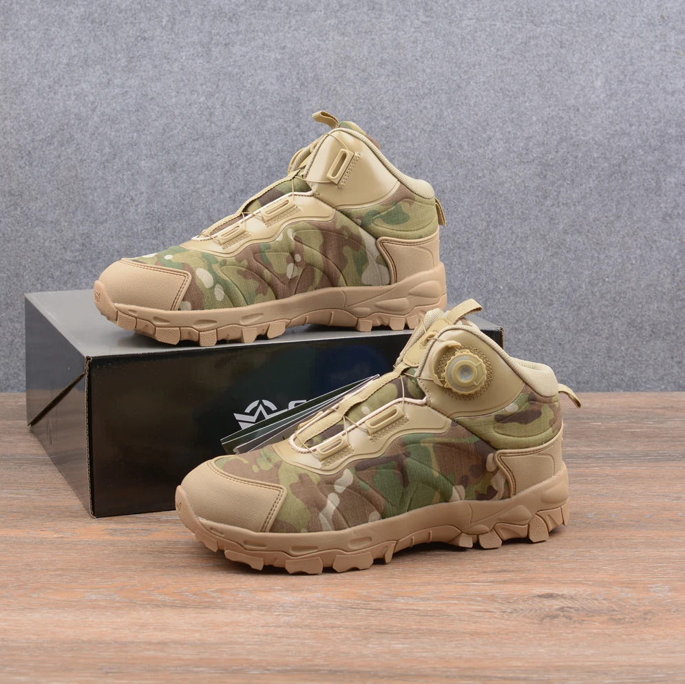 men's-mid-cut-camouflage-hiking-shoes-waterproof-no-tie-rotation-buckle-lightweight-outdoor-mountain-climbing-boots
