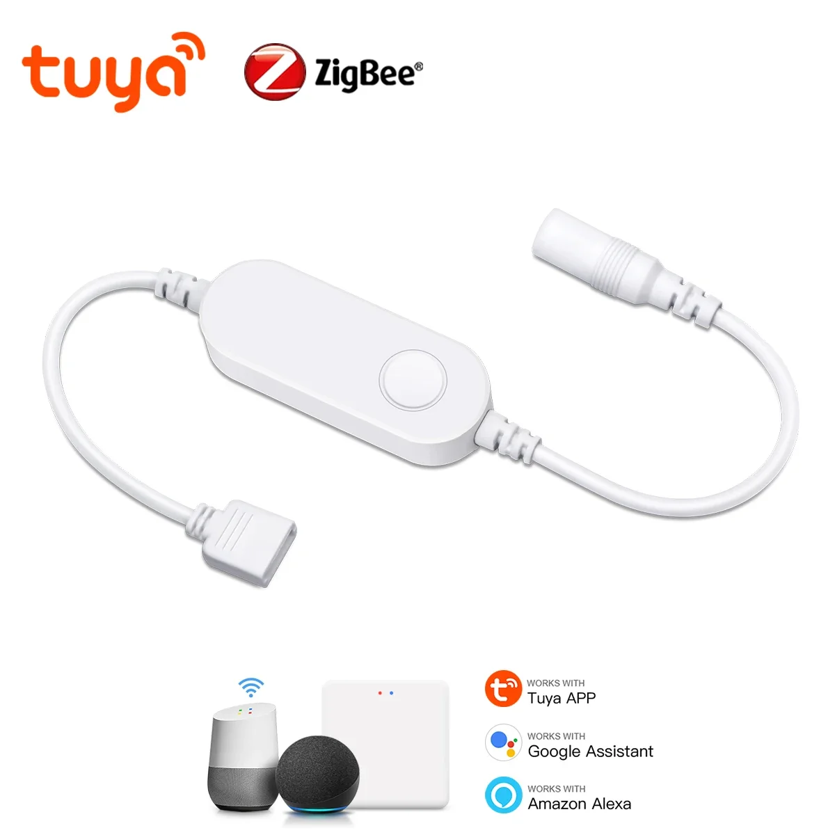 

12V-24V Zigbee3.0 WiFi Single Color/RGB/CCT LED Light Strip Wireless Controller For Tuya Alexa Google Smartthings Gateway Bridge