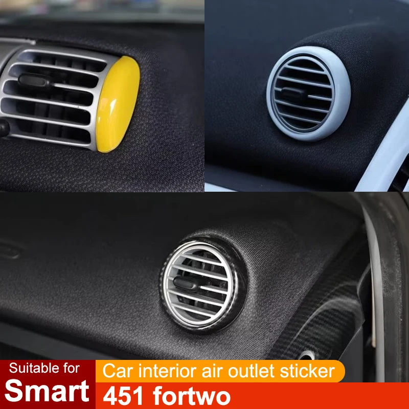 

For Smart Brabus 451 Fortwo Car Air Conditioning Outlet Decorative Ring Cover Car Interior Sticker Modification Accessories