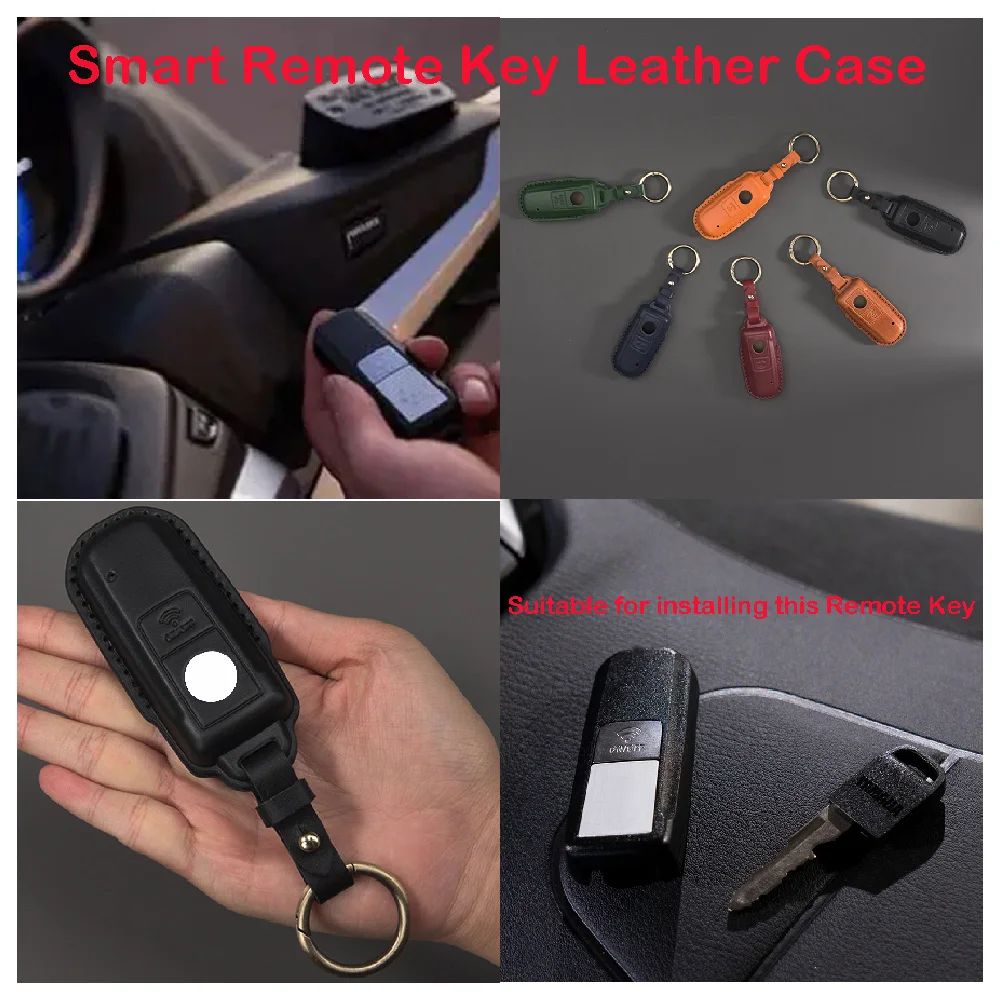 Fit for Yamaha TMAX 530 DX SX T-MAX 560 TECH MAX ABS XP560 2017-2025 Motorcycle Keyless Ride Smart Remote Key Leather Case Pouch