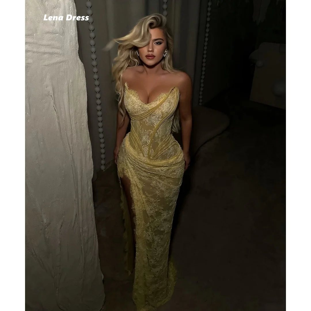 Customized Formal Occasion Dresses for Special Occasions Embroidered Lace Elegant Evening Dresses for Woman Luxury Fish Tail
