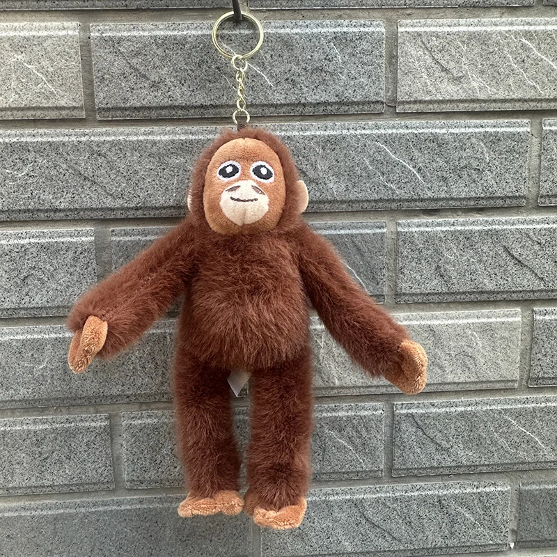 

Cute Little Monkey Pendant Plush Doll Animal Orangutan Plush Doll Bag Pendant Soft Stuffed Backpack Keychain Christmas Gifts