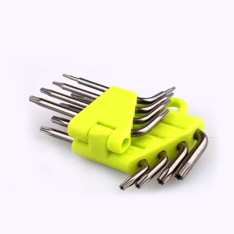 

8 in 1 Hexagon Screwdriver Wrench Bit Set T5-T20 Wrench Tool Kit CR-V Star Key Wrench Torx Screwdriver kit with Carrying Holder