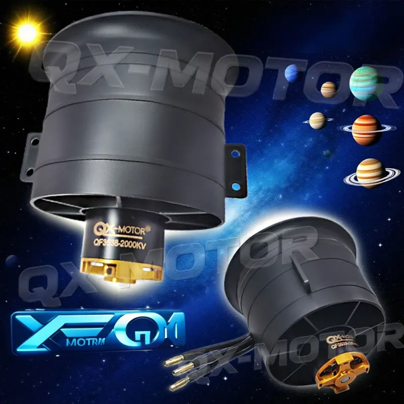 

QX-MOTOR 80mm 12-Blade Ducted Fan Set for RC Drone 1000KV/2000KV Brushless Motor + 80A/120A ESC Professional Drone Accessories