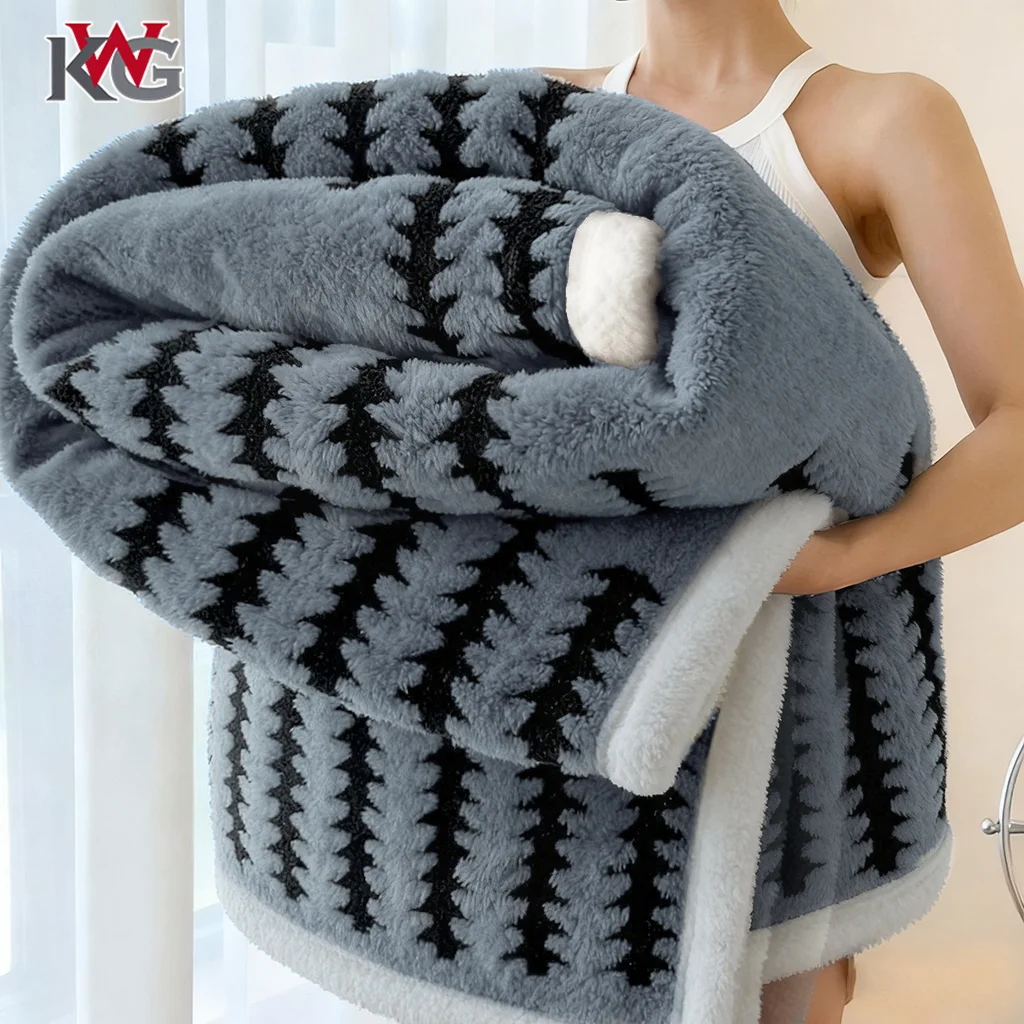 Coperta multifunzionale in flanella morbidissima, ideale per l’autunno e l’inverno, super spessa e calda, perfetta per un letto matrimoniale, confortevole e delicata sulla pelle, ideale anche per un