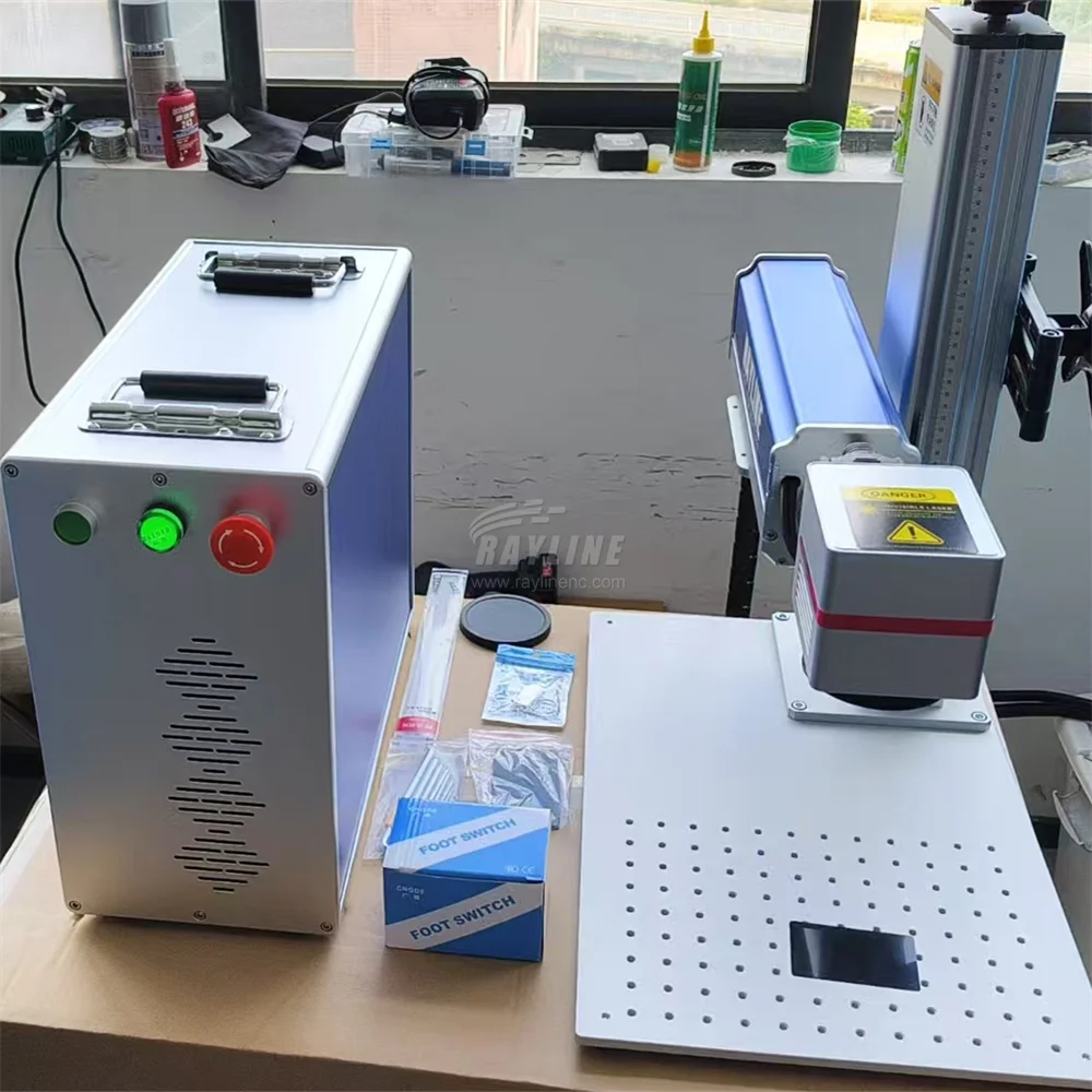 

30W 50W 100W All-in-one Portable Marking Machine Fiber Laser Engrave Cutting on Stainless Steel Aluminum Jewelry Pet Tag Mark