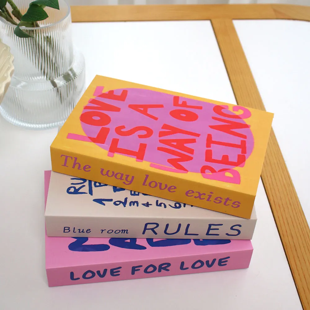 Openable Fake Book Box More Amor Por Favor Elegant Room Ornaments Bedside Table Decoration Fake Book Luxury Home Decor Book