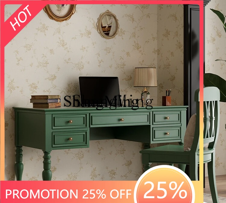 

FG good-looking advanced sense solid wood desk chair bedroom writing table new desk with pumping storage integrated