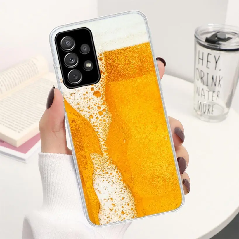 World Beers Alcohol Summer Bubble Phone Case For Samsung Galaxy A16 A26 A36 A56 A15 A14 A13 A12 A55 A54 A53 A25 A24 A23 A35 A34 