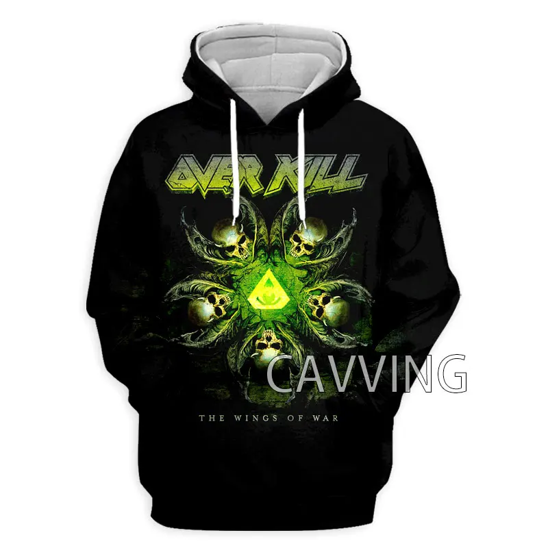 New Fashion  3D Print  Overkill Band  Hoodies Hooded Sweatshirts Harajuku Hoodie Sweatshirts Tops Clothing