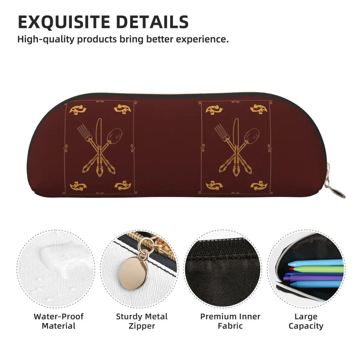 マジック器具を追加するだけゴールドボーダー鉛筆ケースペンホルダー収納文具用品大容量ペンボックス鉛筆バッグ