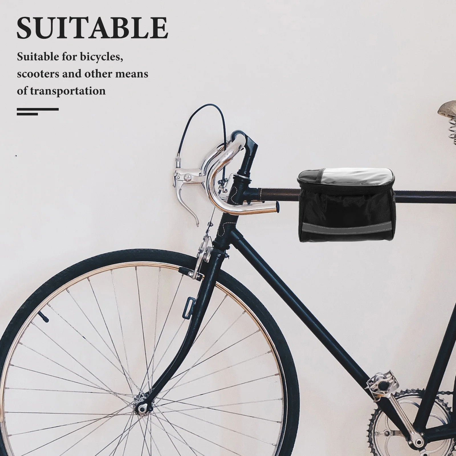

Handlebar Bag for Bicycle Road Bike Front Storage Cycling Accessory Universal Fit Lightweight Foldable Multifunctional Bike Top