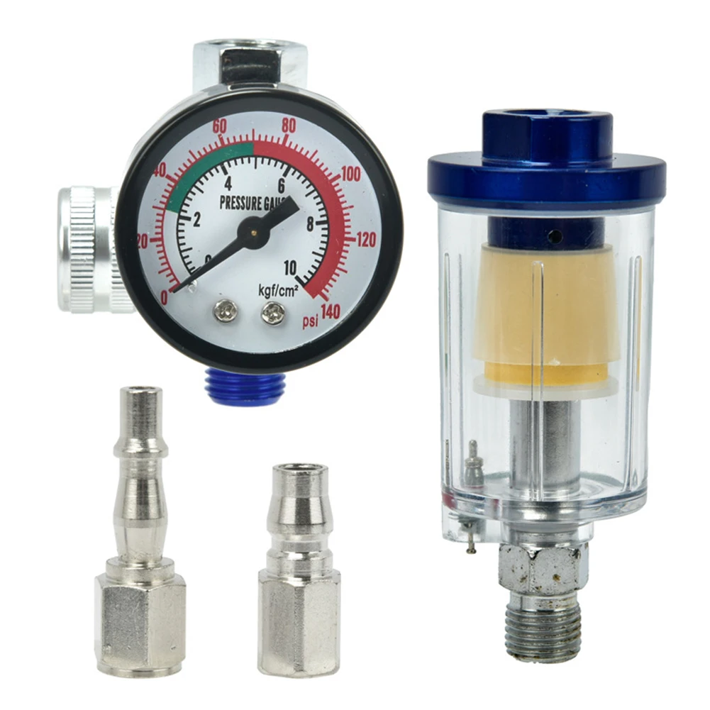 

1/4 Thread Pressure Regulator Spray-Gun Water Tail Grid+pressure Regulating Valve Set Pressure Reducing Valve With 2 Connectors
