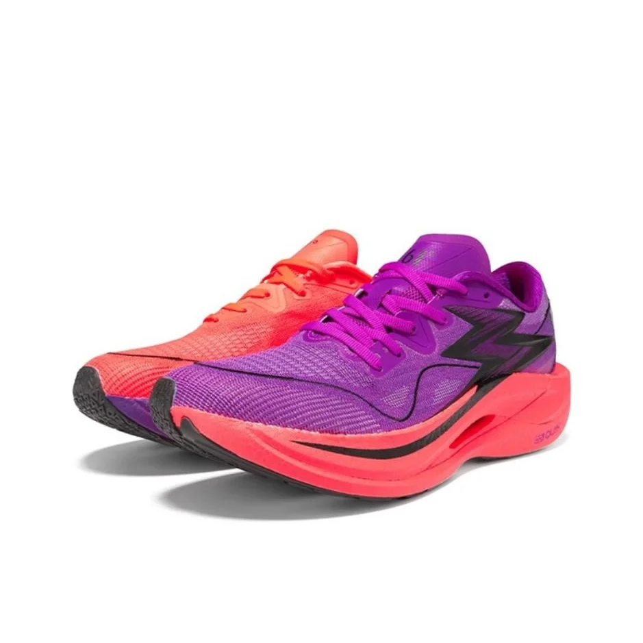 

361° Slip Resistant And Breathable Coverage Low top Casual Sprint Running Shoes Men's Purple Red Mismatched 572512224-4