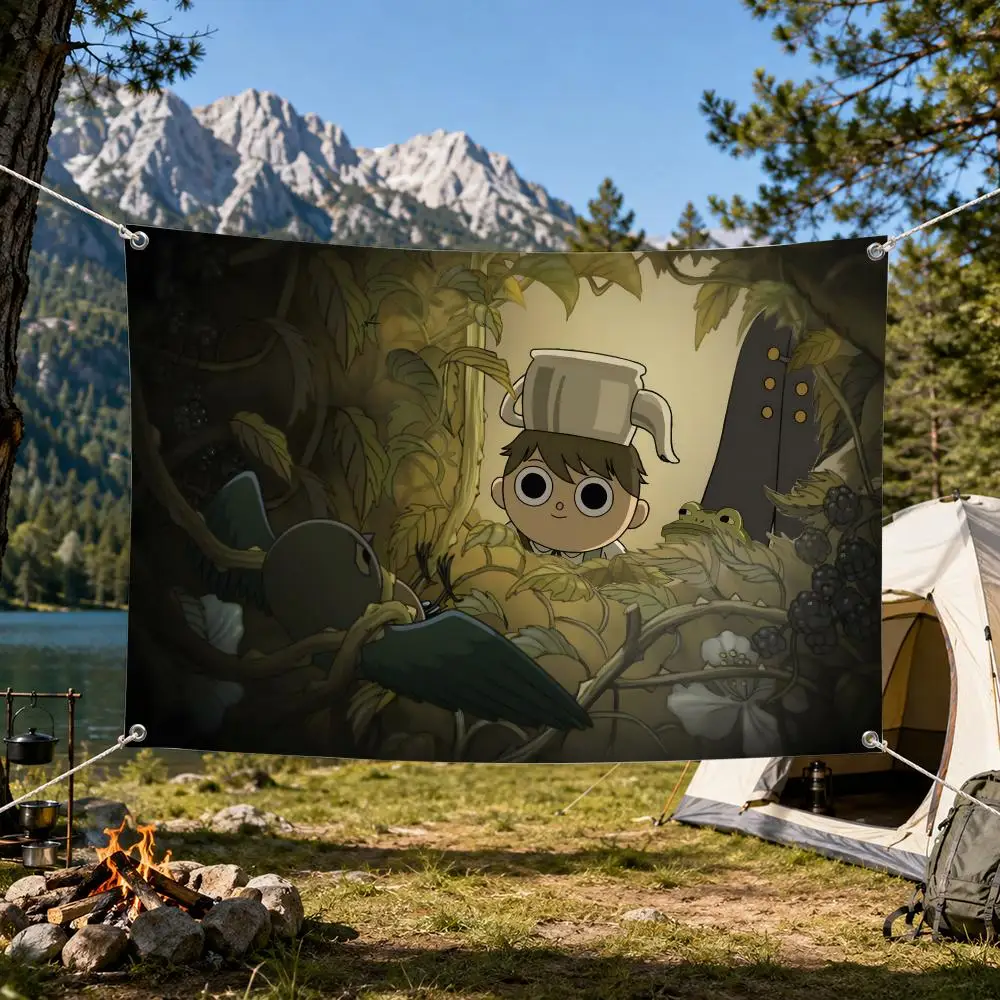 TV Series O-Over the Garden Wall Flags Aesthetic Wall Tapestry Printed Wall Hanging Living Room Party Outdoor Decor