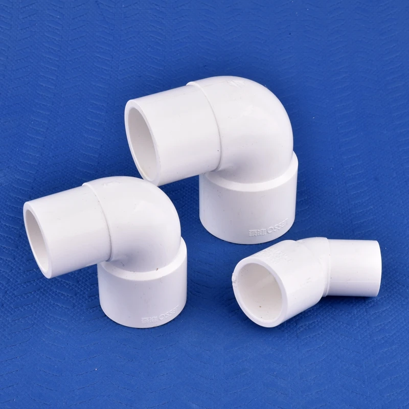 20~63mm PVC Pipe Elbow Connector 45/90 Degree PVC Elbow Joint Garden Watering Irrigation Connectors Aquarium Tube Joint Adapter