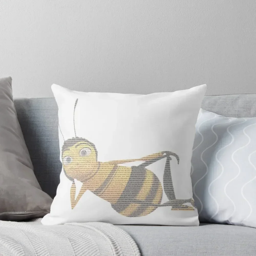 The Entire Bee Movie Script on Barry B Benson Throw Pillow Sofa Cover Decorative pillowcase pillow