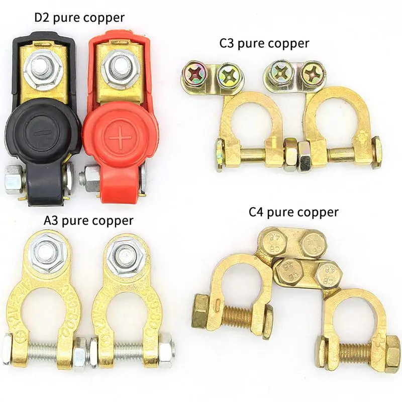 Car Battery Terminal 12V 24V Clamp Pile Head Connector Pole Post Heavy-duty Clamp Clip Terminal Pile Head For Auto Boat Truck