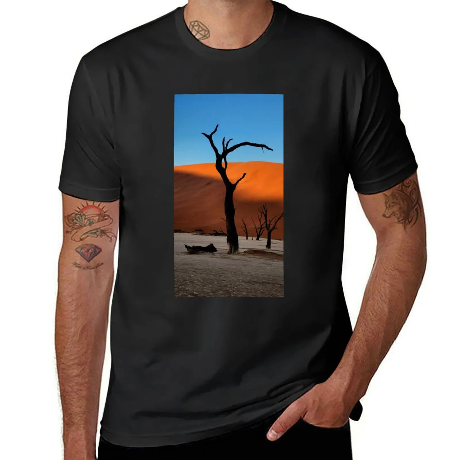 Wise Tree In Namibia T-Shirt summer top Blouse mens cotton t shirts