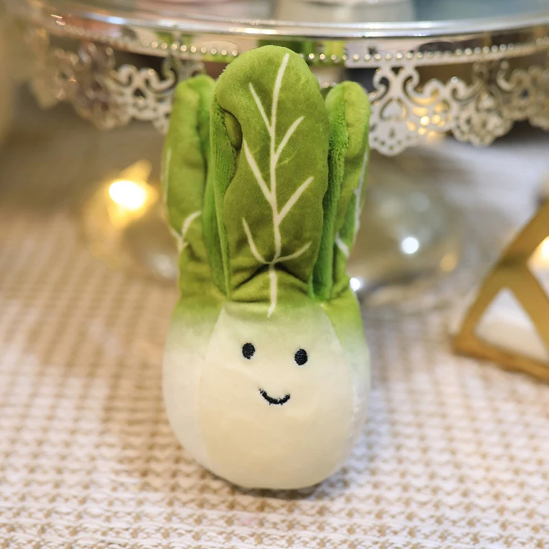 Cute Cabbage Plush Doll Key Chain Cartoon Vegetable Plant Pendant Key Ring Backpack Charms Car Decoration Bag Accessories