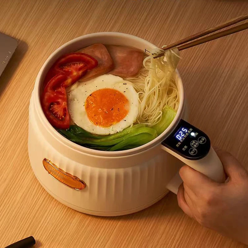 MINI Pot Small multi-functional touch screen Ceramic liner cooking rice noodles for one person home dormitory electric hot pan