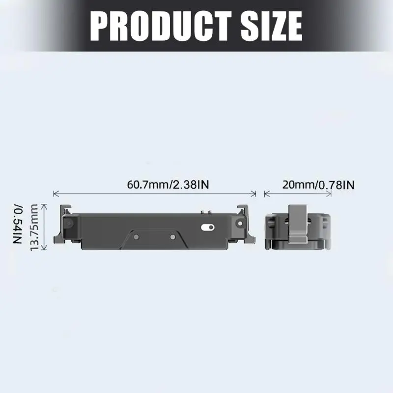 R53C Quick Release Charging Dock With 1/4 Screw Mount For Action Camera Lightweight Aluminum Alloy Base For Stable Accessories